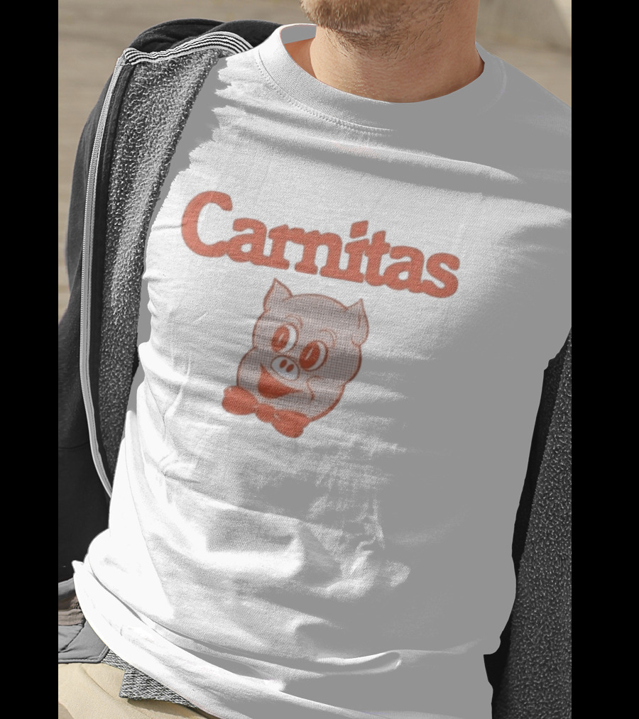 Carnitas Smiling Pig Face Nostalgic Pork T-Shirt