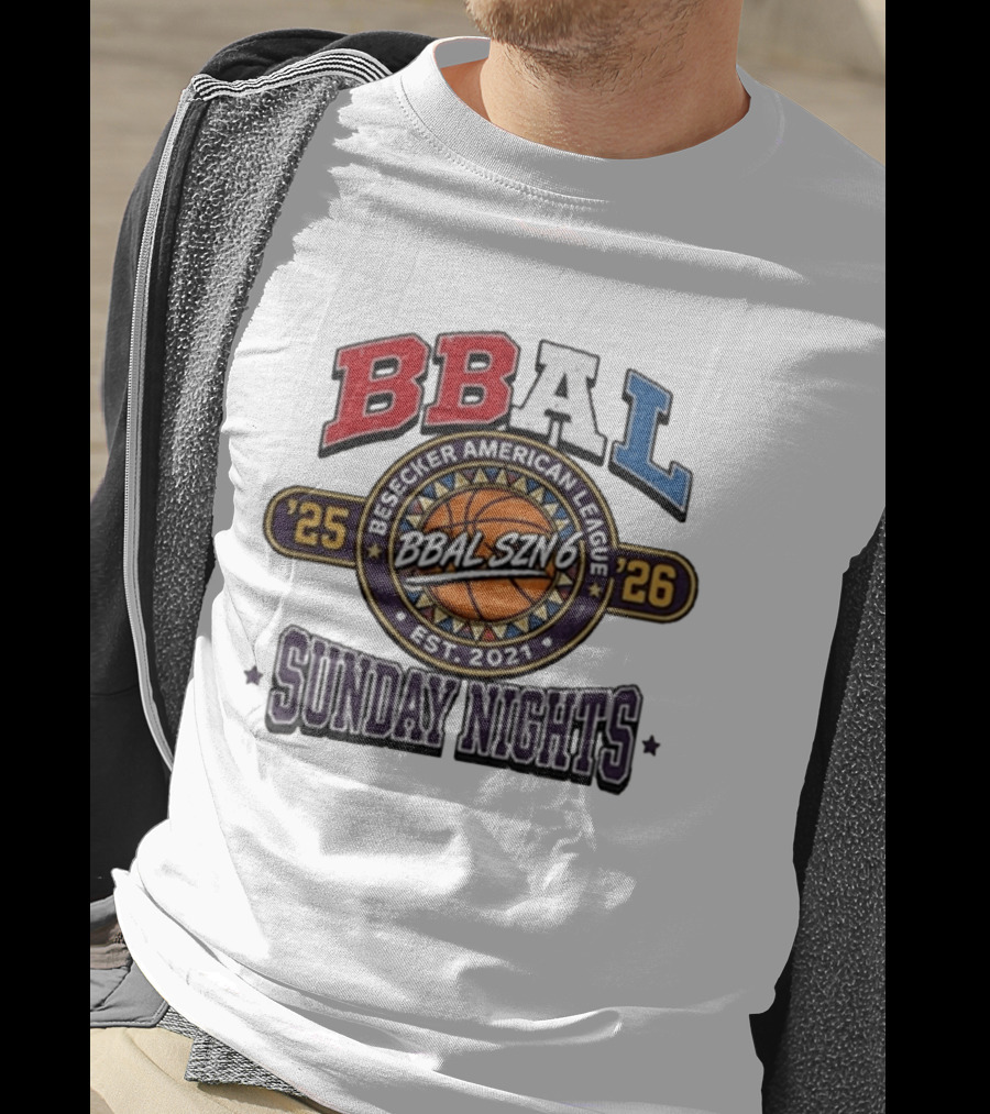 Dave Portnoy Besecker American League BBAL SZN 6 Sunday Nights 2025 2026 T-Shirt