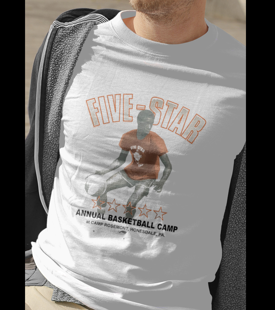 FIVE STAR Annual Basketball Camp At Camp Rosemont Honesdale PA T-Shirt