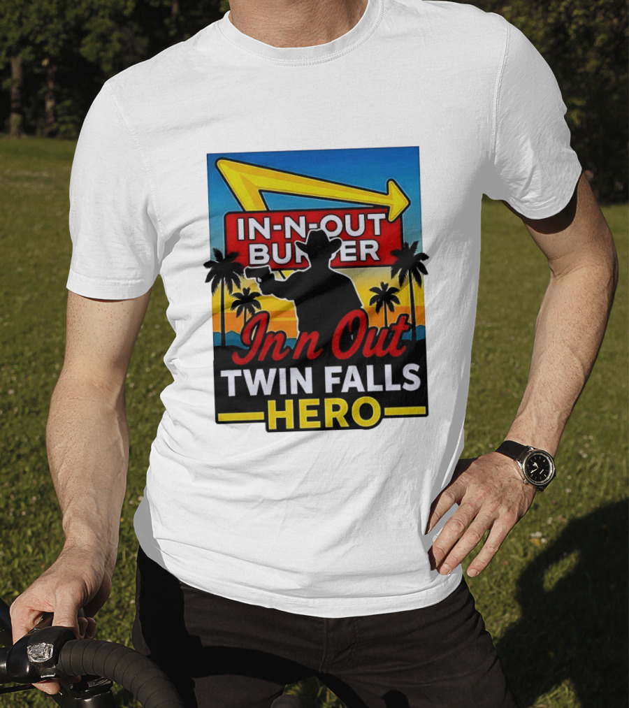 In N Out Burger Twin Falls Hero Western Sunset T-Shirt