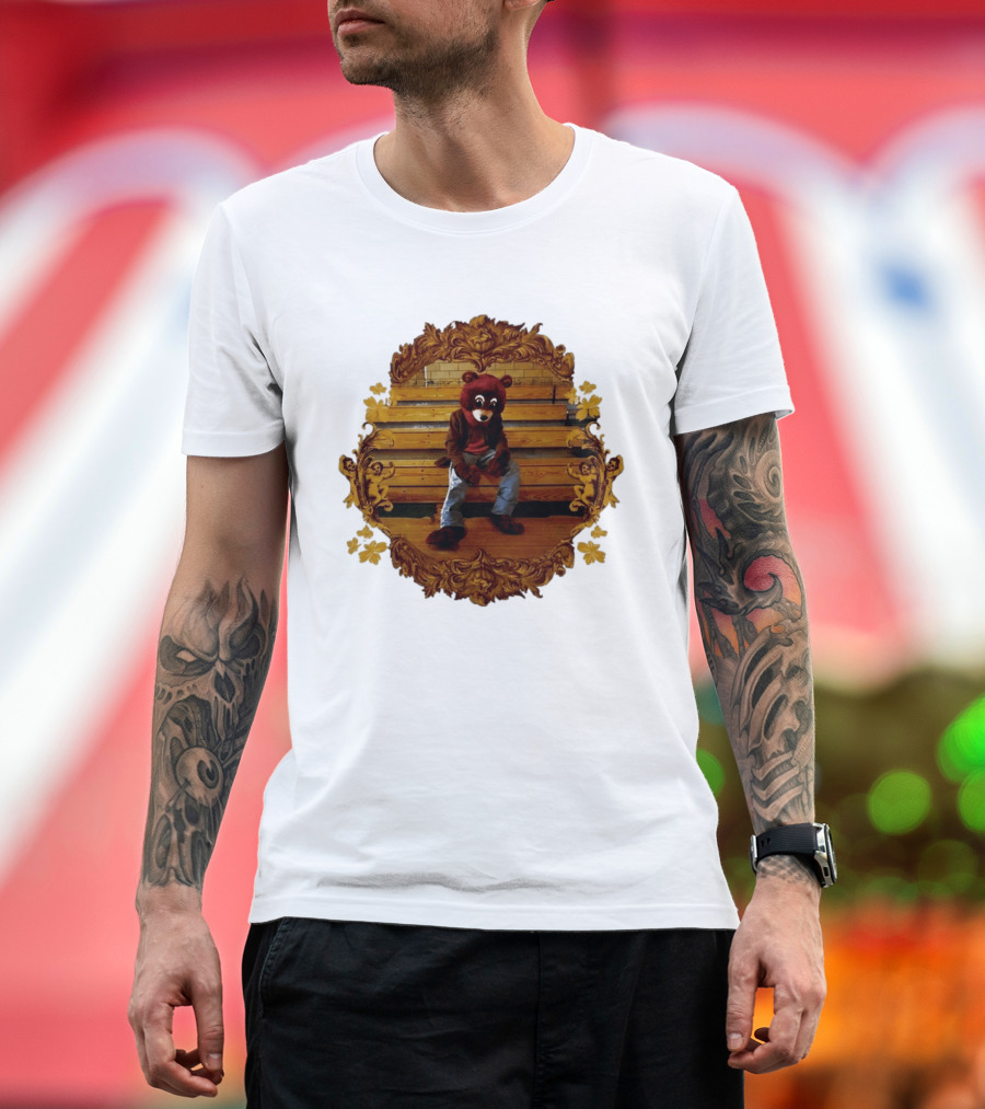 Kanye West The College Dropout Bear Seated In Ornate Frame T-Shirt