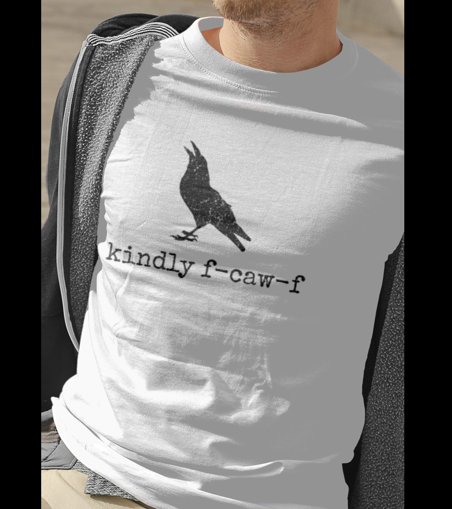 Raven Kindly F Caw F Silhouette Meme T-Shirt