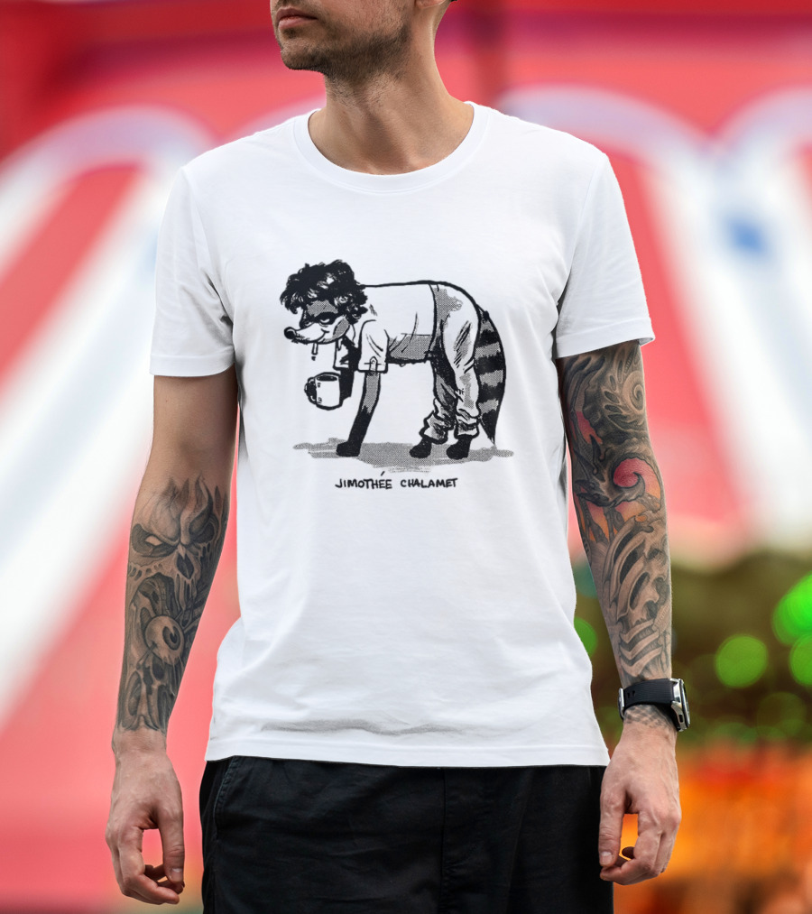 Timothée Chalamet Jimothy Raccoon 2026 Crossover Meme T-Shirt