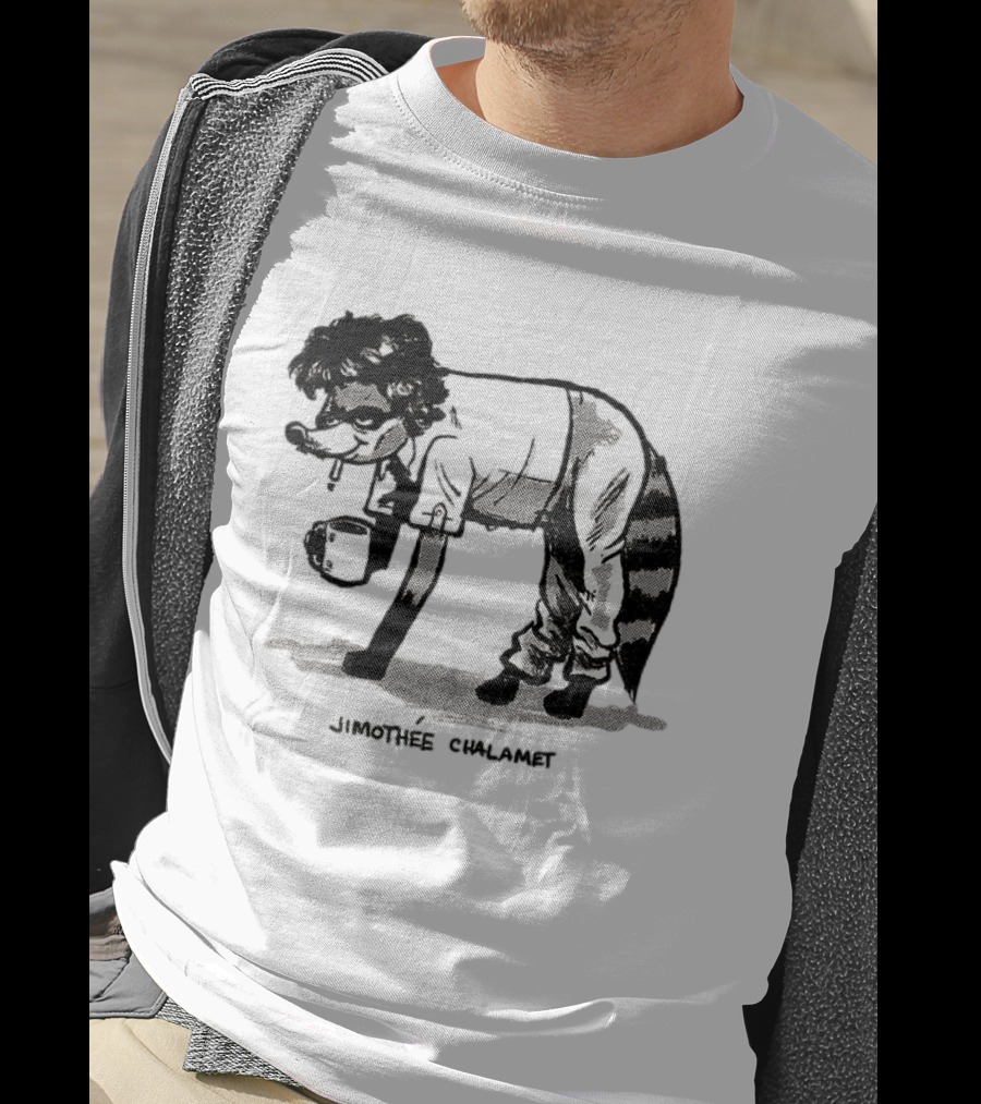 Timothée Chalamet Jimothy Raccoon 2026 Crossover Meme T-Shirt