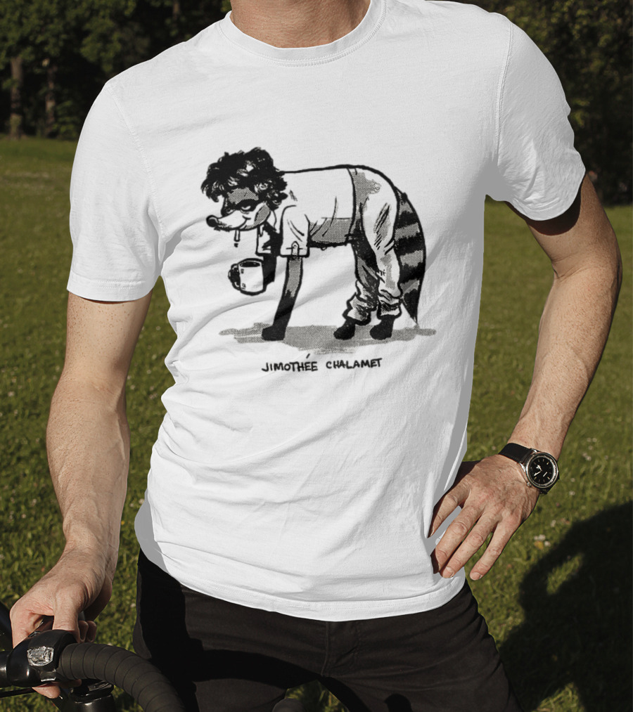 Timothée Chalamet Jimothy Raccoon 2026 Crossover Meme T-Shirt