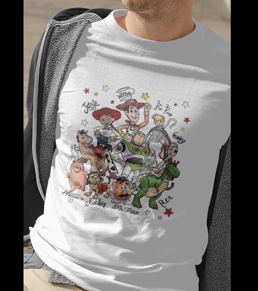 Woody Buzz Lightyear Jessie Bo Peep Forky Toy Story Disneyland Family Hamm Slinky Mr Potato Rex T-Shirt