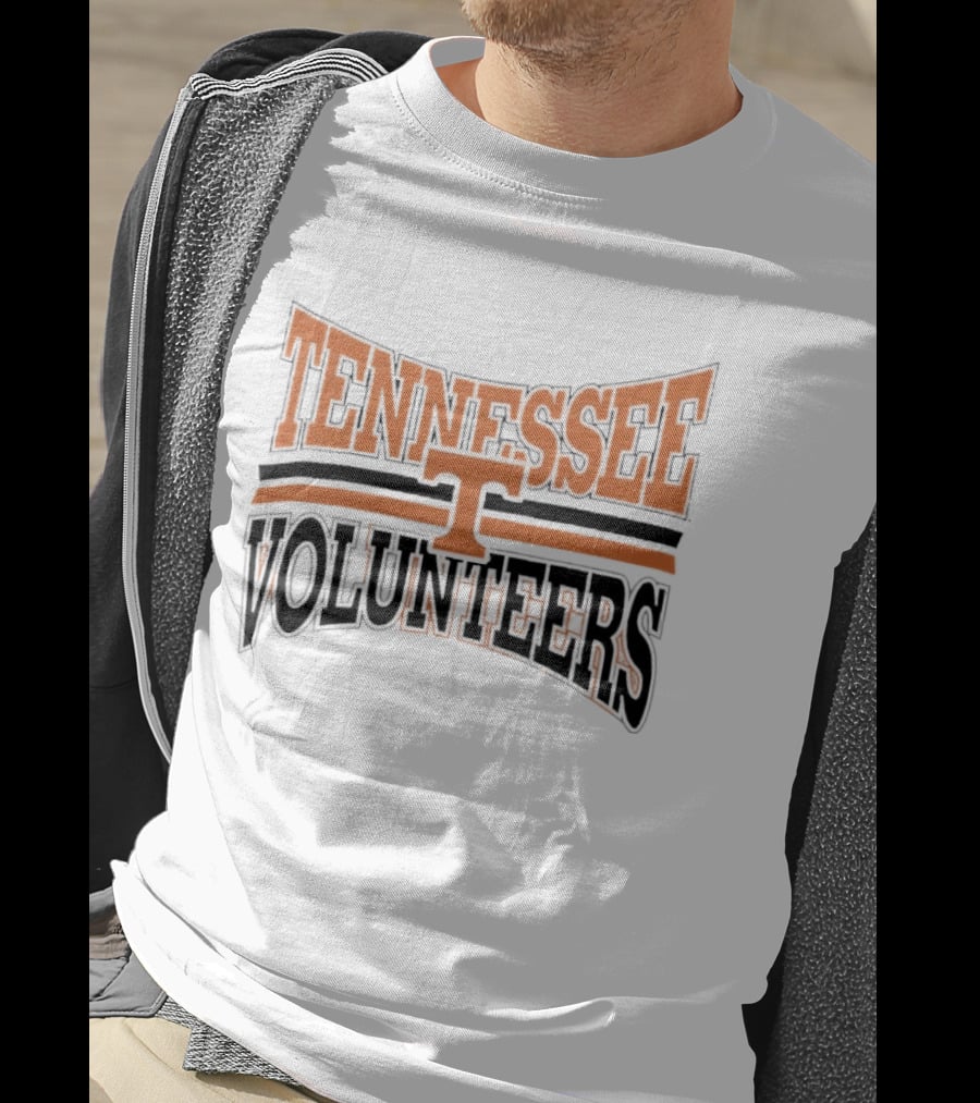 Tennessee Volunteers NCAA Orange Black Arched Block Lettering T-Shirt