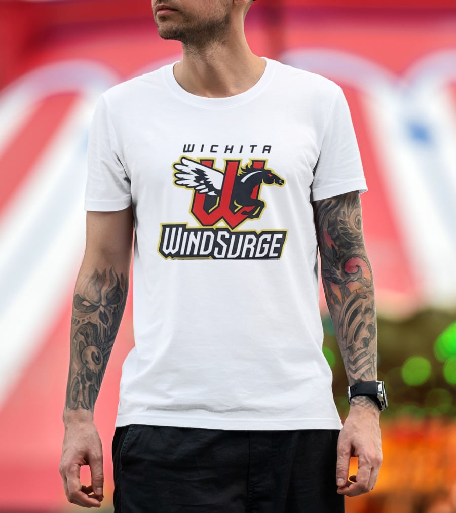 Wichita Wind Surge Black Pegasus Red W T-Shirt