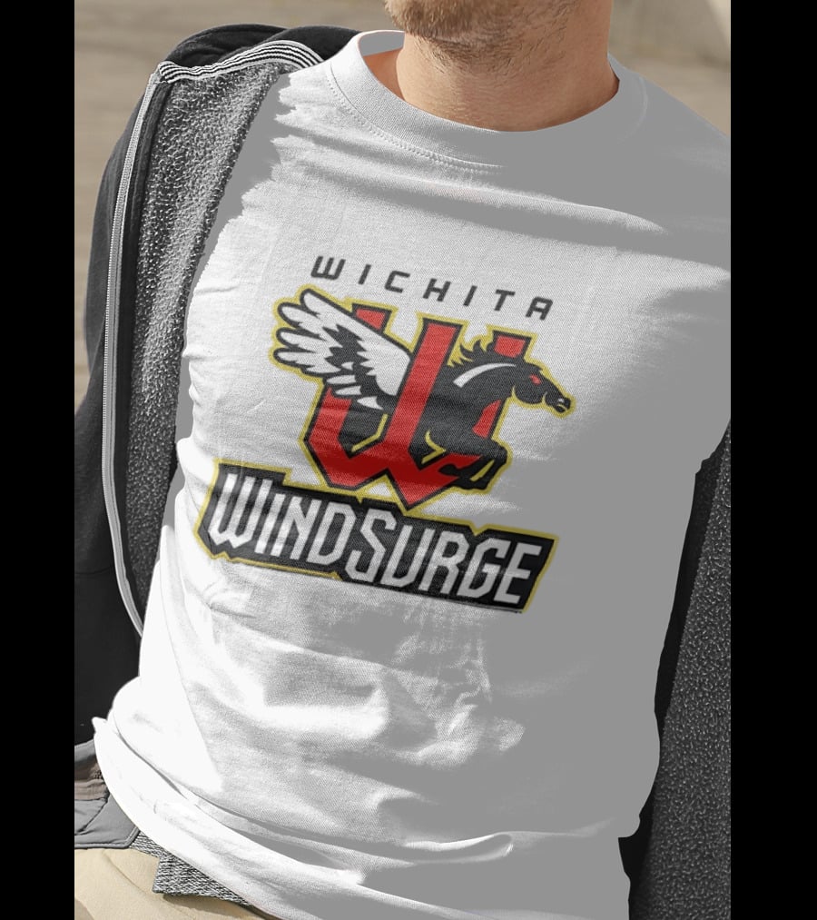 Wichita Wind Surge Black Pegasus Red W T-Shirt