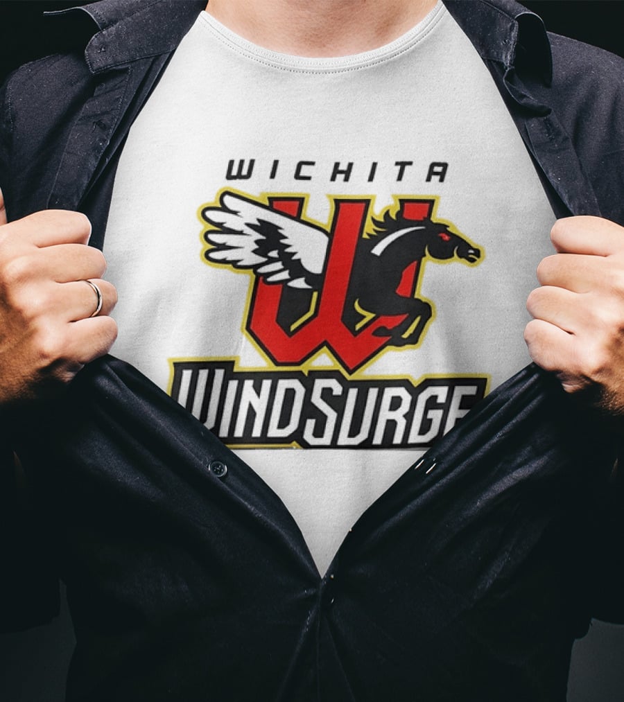 Wichita Wind Surge Black Pegasus Red W T-Shirt