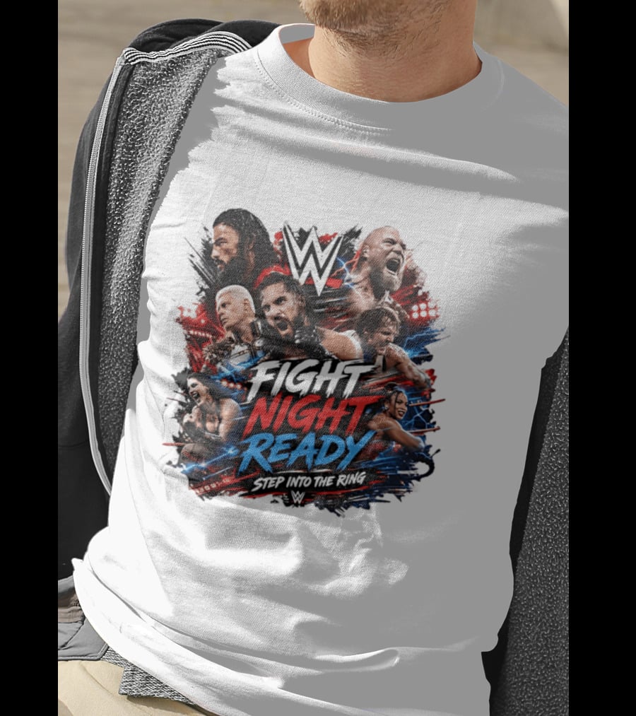WWE Fight Night Ready Step Into The Ring SummerSlam Superstars T-Shirt