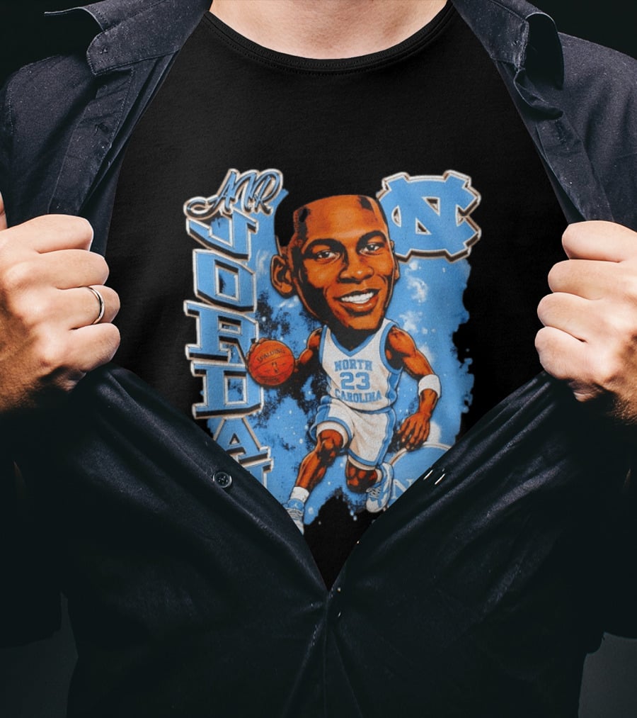 Mr Jordan North Carolina Tar Heels NCAA Basketball 23 T-Shirt