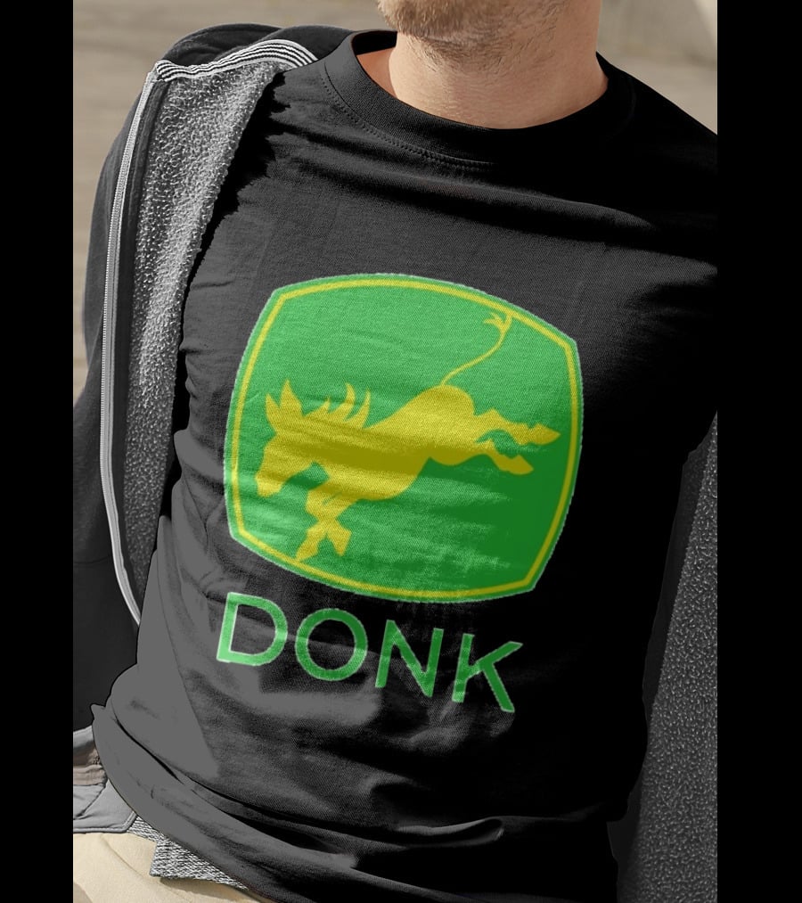 Donk Green And Yellow Farming Donkey T-Shirt