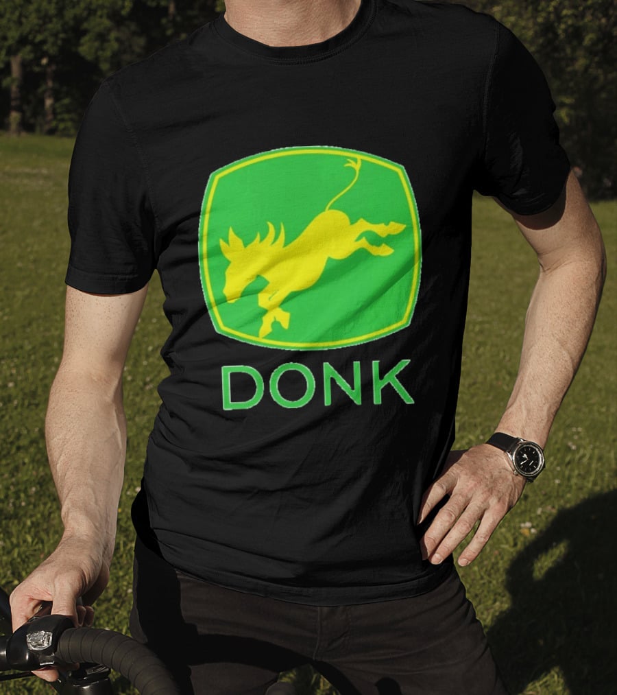 Donk Green And Yellow Farming Donkey T-Shirt