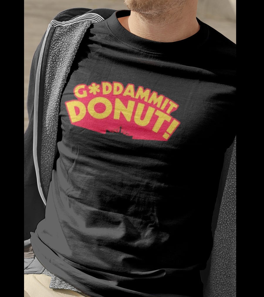 Gddammit Donut Goddammit Crown Starburst Red Yellow T-Shirt