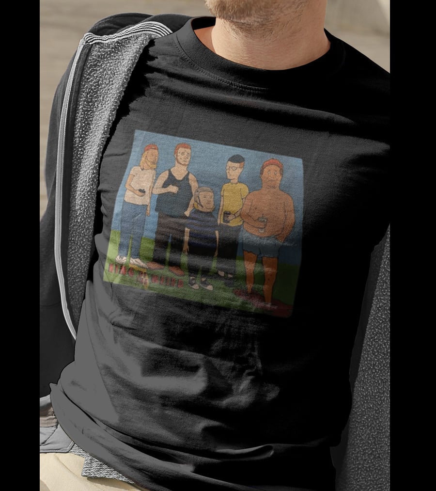 King Of The Weird King Of The Hill Characters Holding Drinks T-Shirt