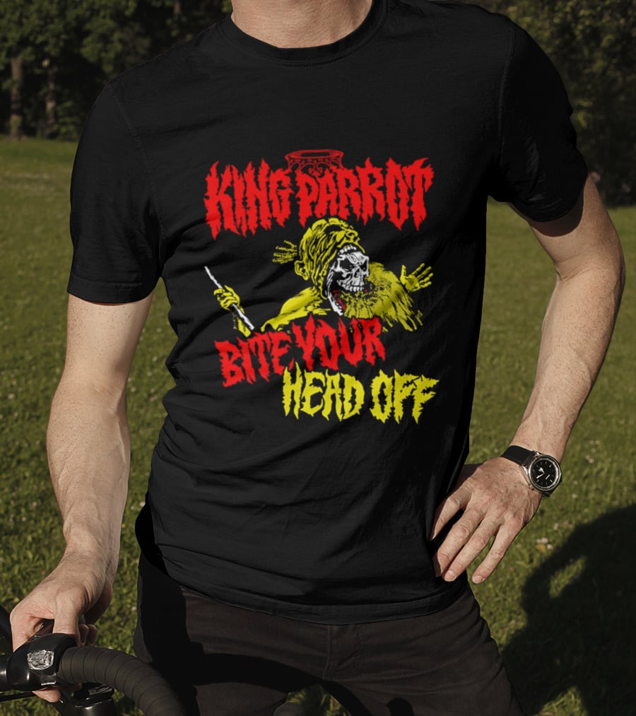 King Parrot Bite Your Head Off Skull And Creature T-Shirt