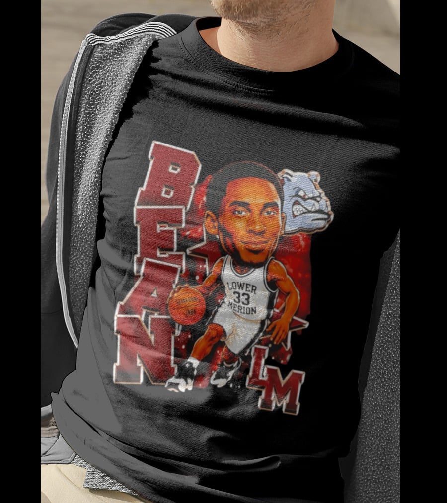 Kobe Bryant Lower Merion Aces Bean Spalding NBA Basketball LM Bulldog T-Shirt