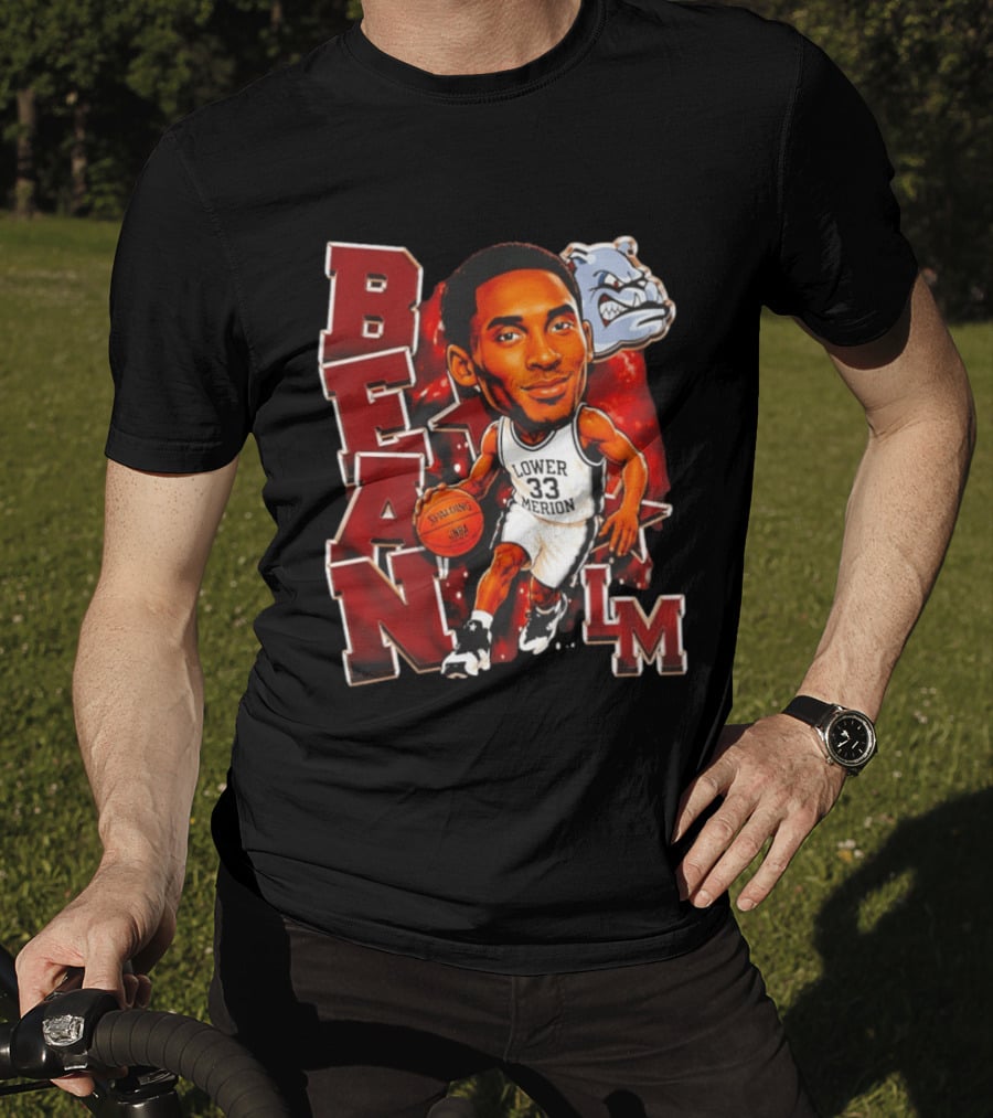 Kobe Bryant Lower Merion Aces Bean Spalding NBA Basketball LM Bulldog T-Shirt