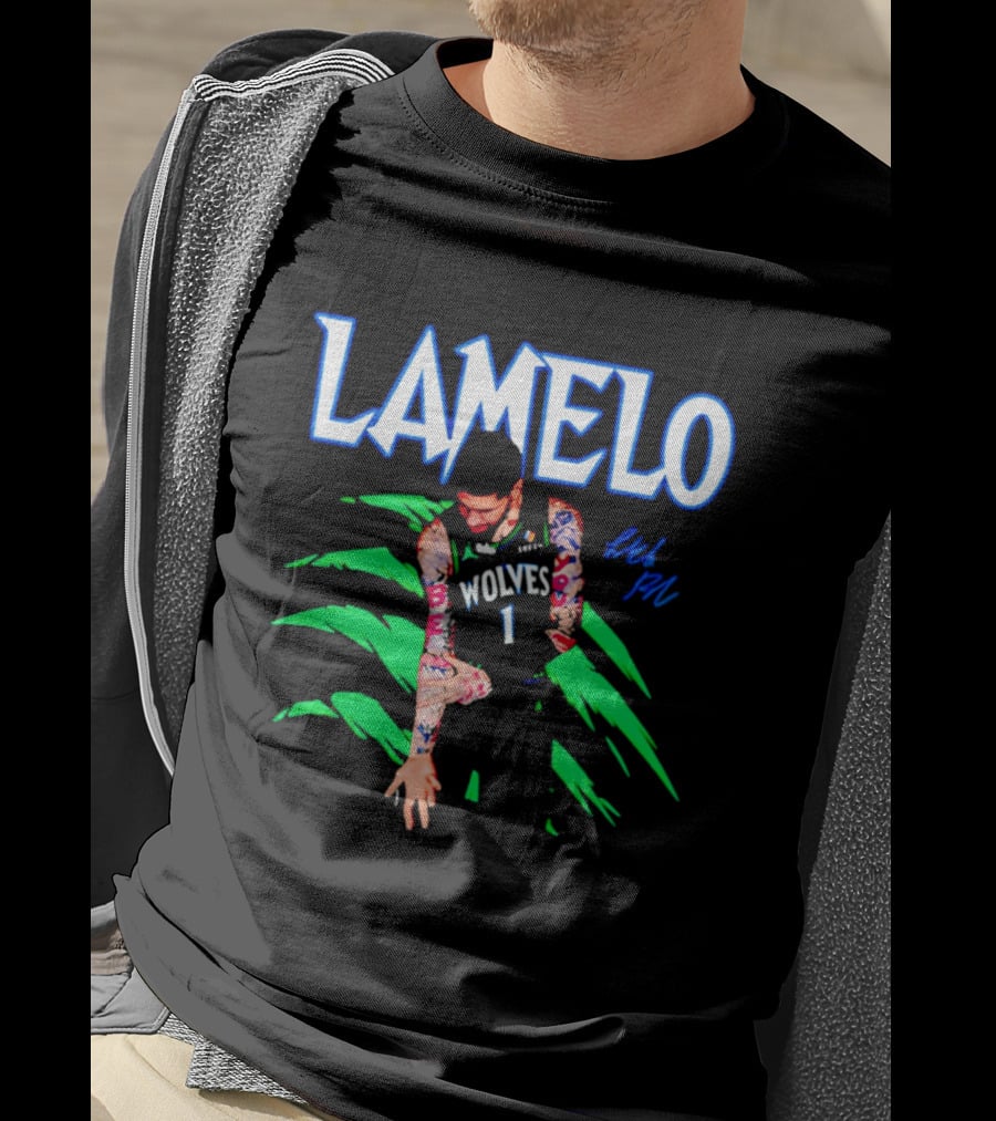 LaMelo Ball Wolves Number 1 Signature T-Shirt