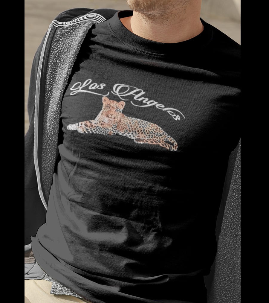 Los Angeles Spotted Leopard Lying Down T-Shirt