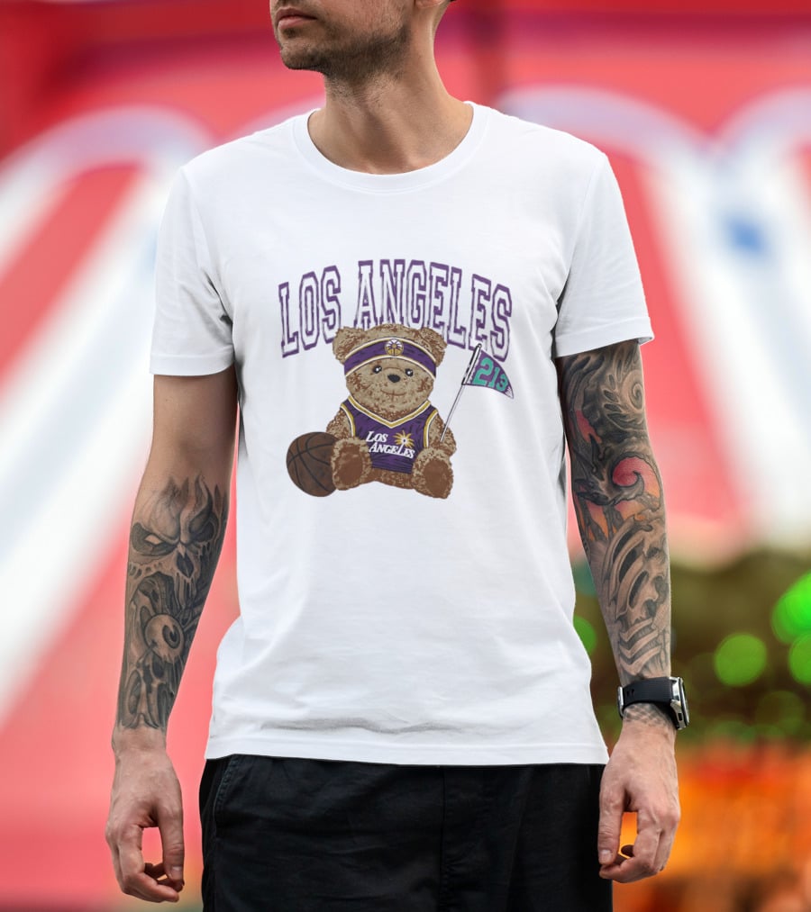 Los Angeles Basketball Bear 213 Team Spirit T-Shirt