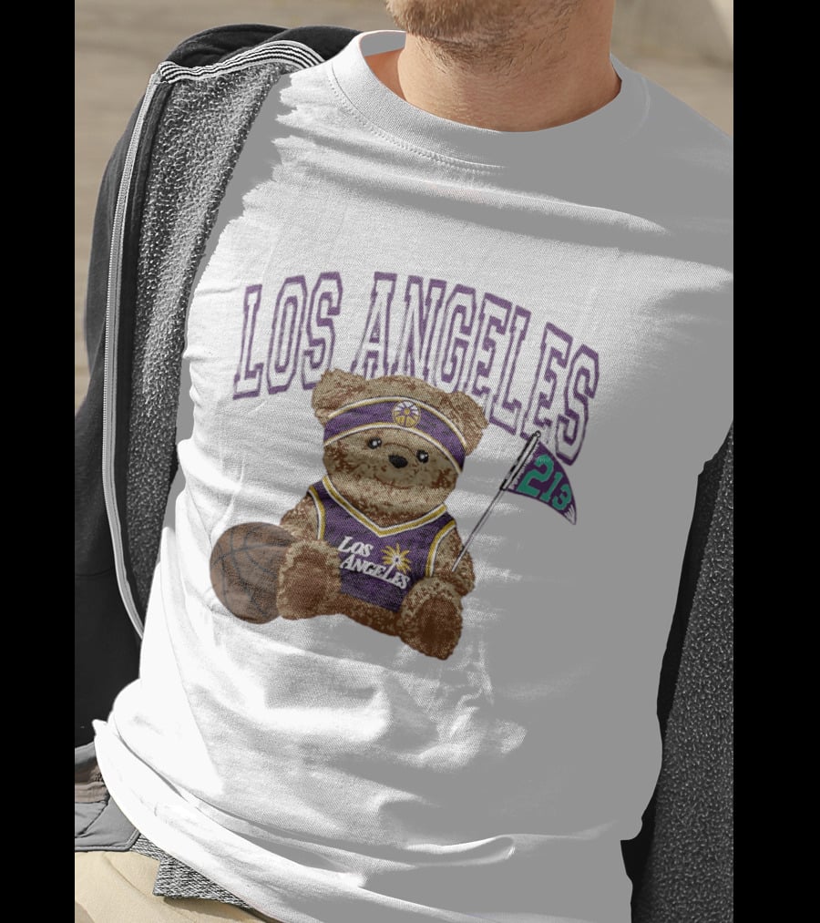 Los Angeles Basketball Bear 213 Team Spirit T-Shirt