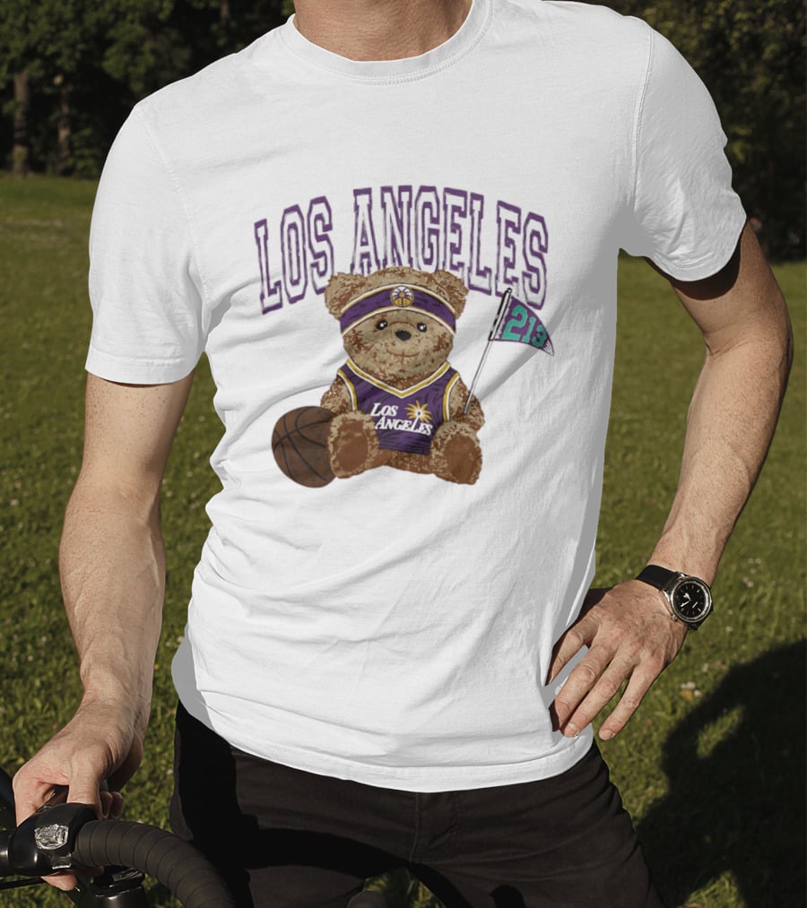 Los Angeles Basketball Bear 213 Team Spirit T-Shirt