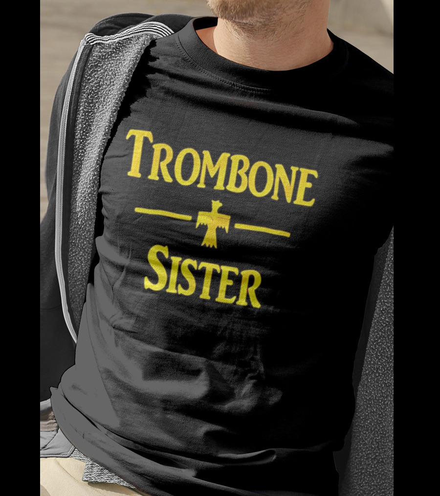 Trombone Sister Yellow Thunderbird Between Lines T-Shirt