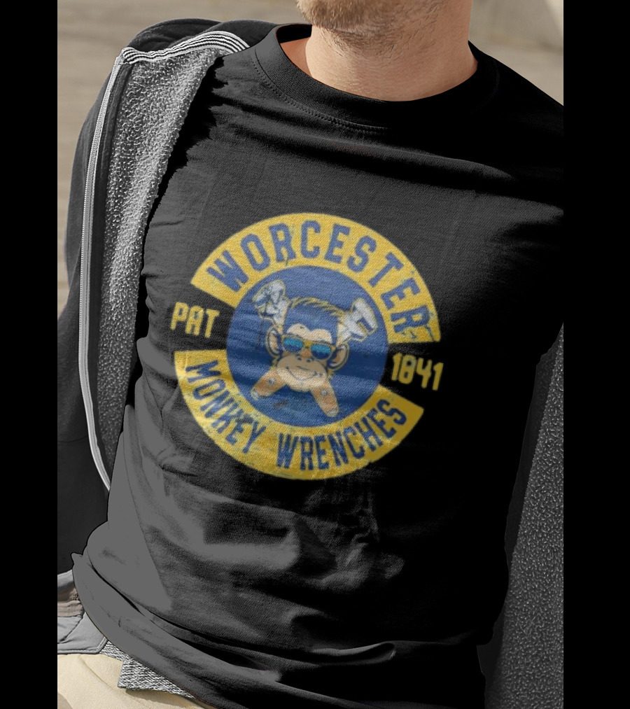 Worcester Pat 1841 Monkey Wrenches Monkey T-Shirt