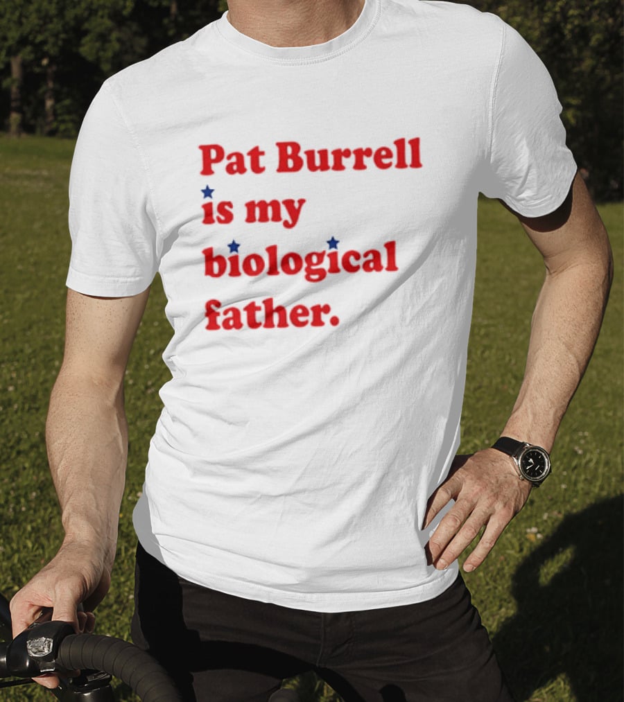 Pat Burrell Is My Biological Father Red Blue Star Dots T-Shirt
