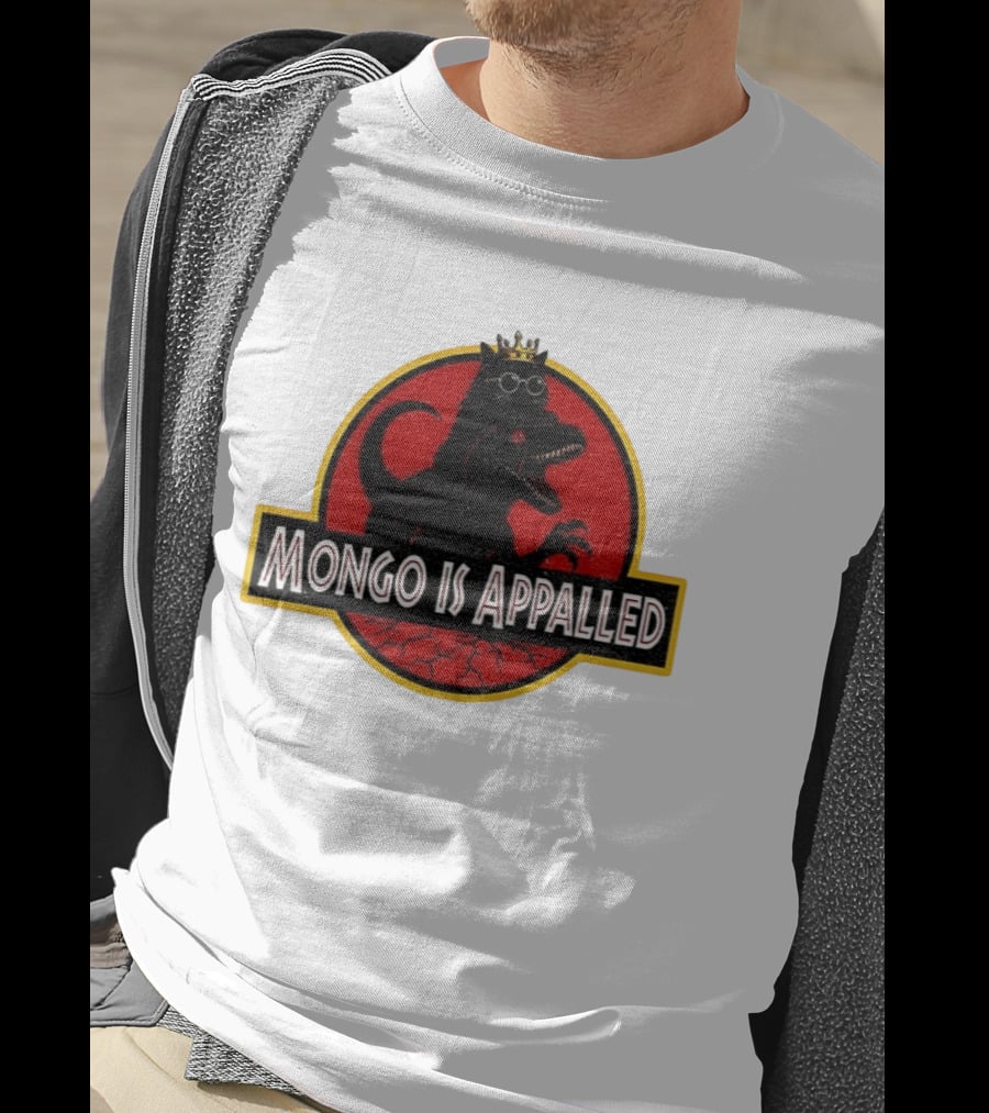 Mongo Is Appalled Dinosaur Crown Sunglasses Red Circle T-Shirt