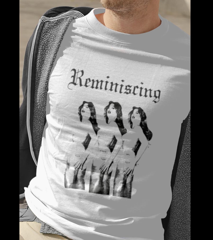 Reminiscing Gothic Three Repeating Pinup Women Halftone T-Shirt