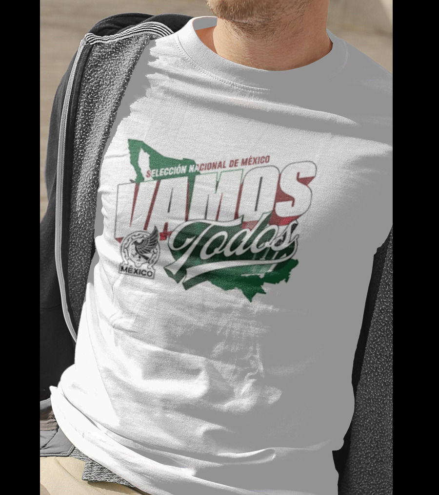 Selección Nacional De México Vamos Todos Map Crest T-Shirt