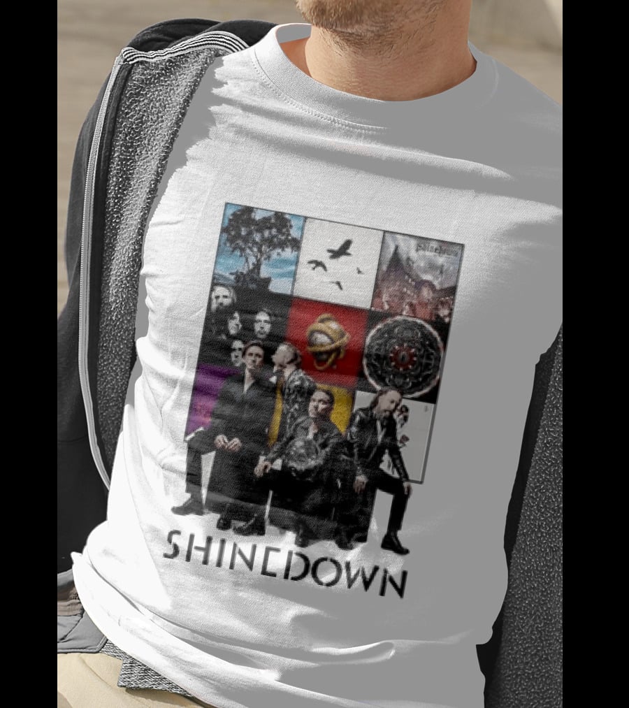 Shinedown Us And Them Album Cover Band Members Collage T-Shirt
