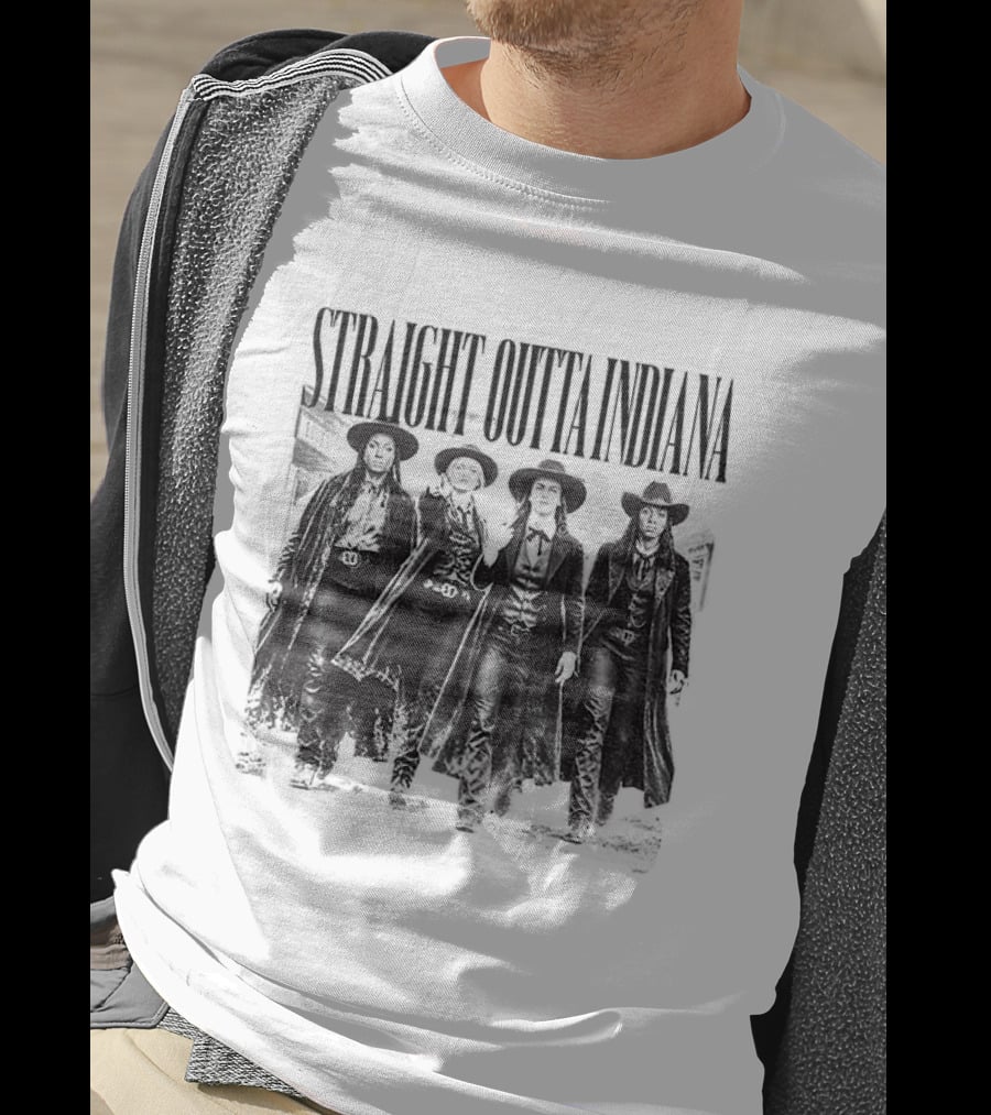 Straight Outta Indiana Cunningham Caitlin Clark Feverstone T-Shirt