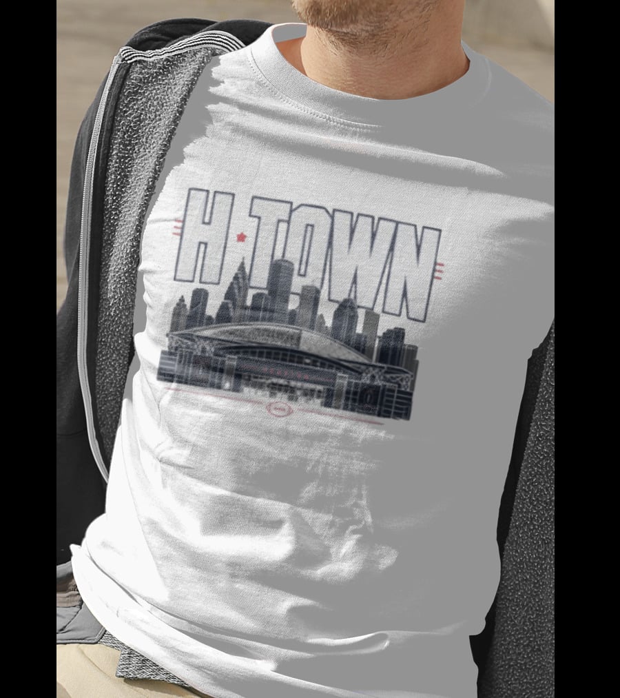H Town Houston Texas Skyline Football Stadium T-Shirt