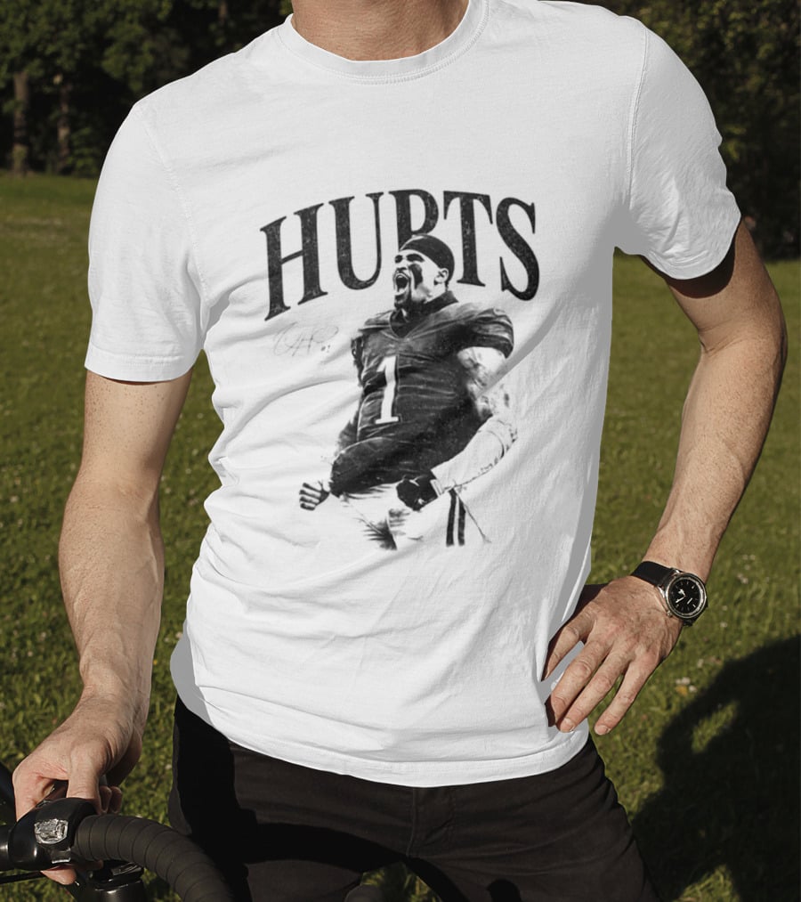 Jalen Hurts Philadelphia Eagles Number One Signature Football Player T-Shirt