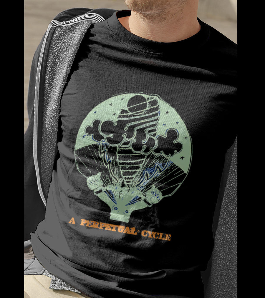 A Perpetual Cycle Tornado 4545 Hands Clouds Stars T-Shirt
