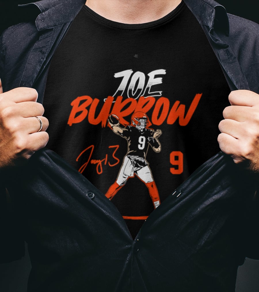 Cincinnati Bengals Joe Burrow Joey B 9 Quarterback Football T-Shirt
