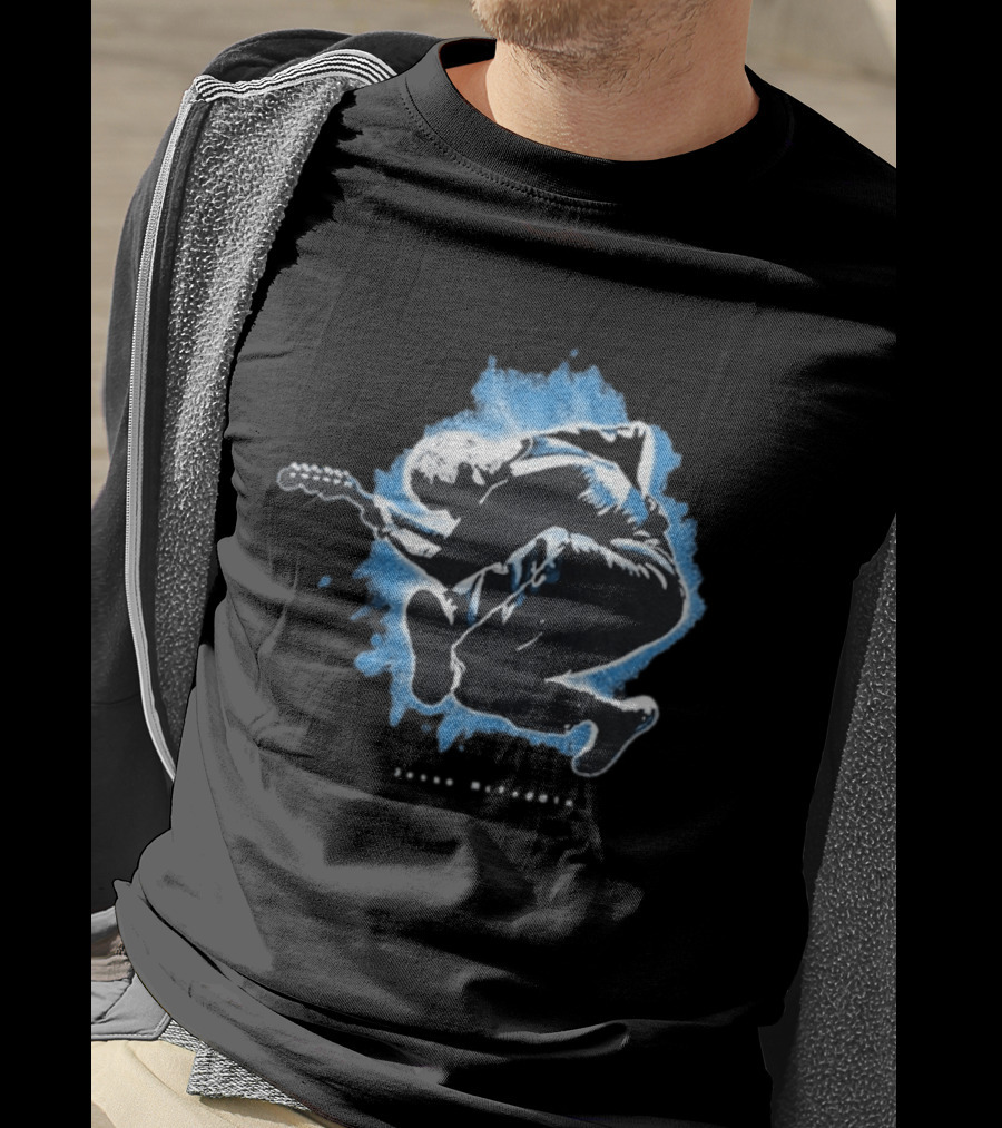 Jesse Mcfaddin Guitarist Blue Splash T-Shirt