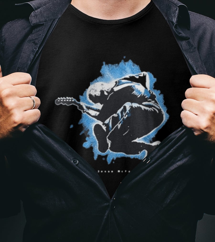 Jesse Mcfaddin Guitarist Blue Splash T-Shirt