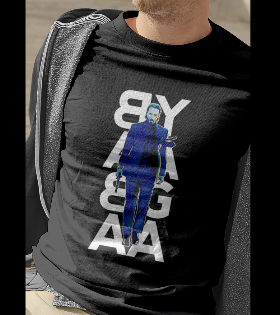 John Wick Baba Yaga Blue Suit Walking Gun T-Shirt