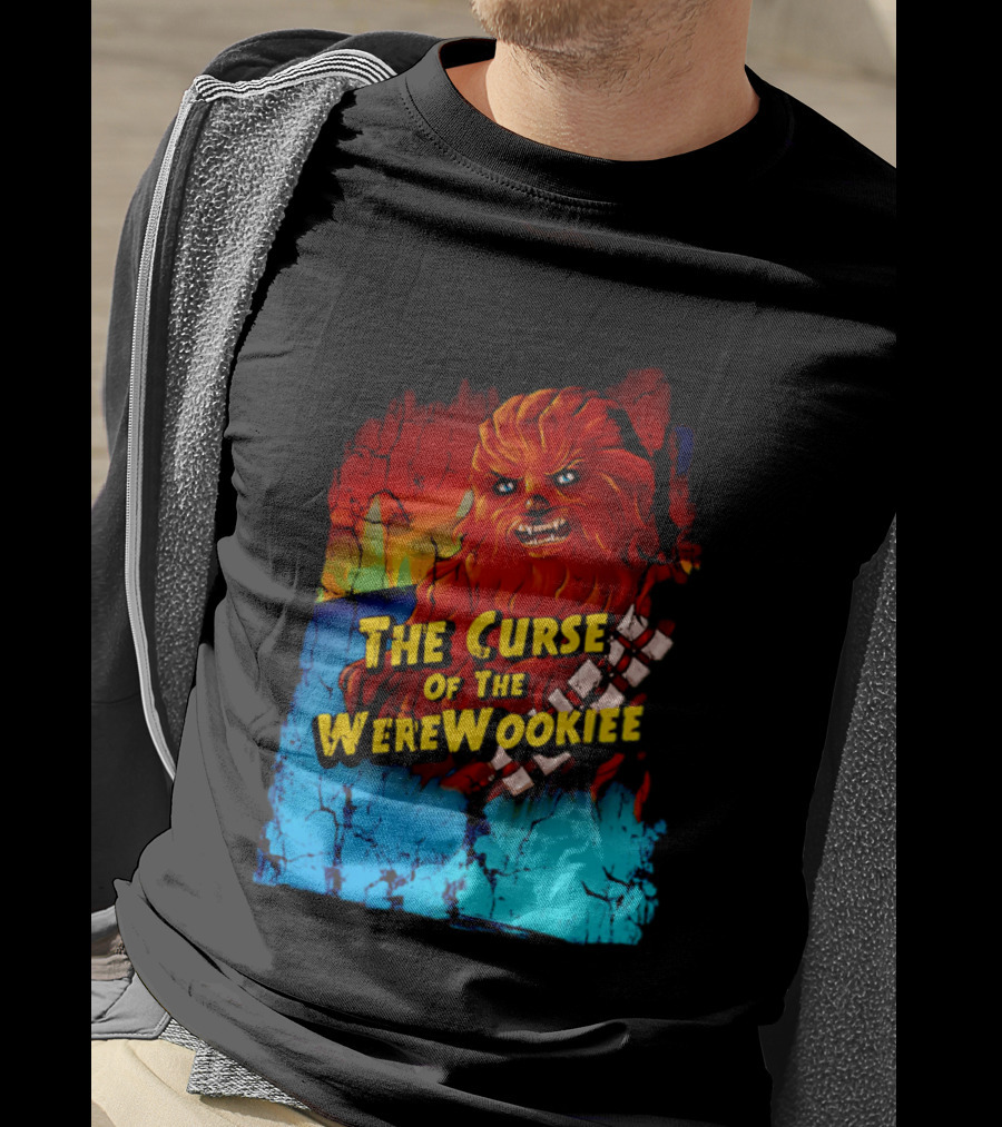 The Curse Of The WereWookiee Retro Horror Monster Mashup T-Shirt