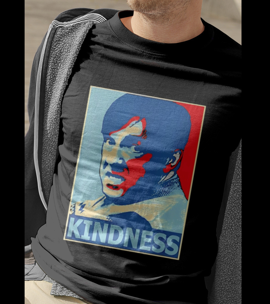 Kindness Mustachioed Man Halftone T-Shirt
