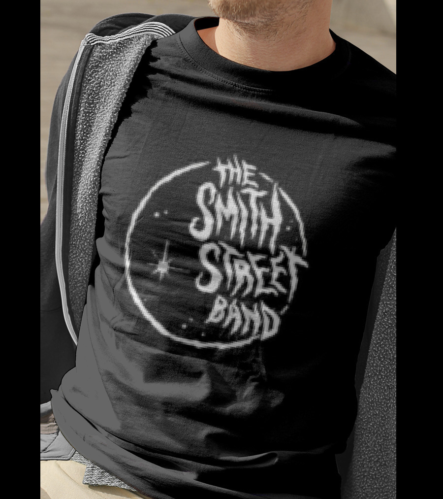The Smith Street Band Black Moon Design White Circular T-Shirt
