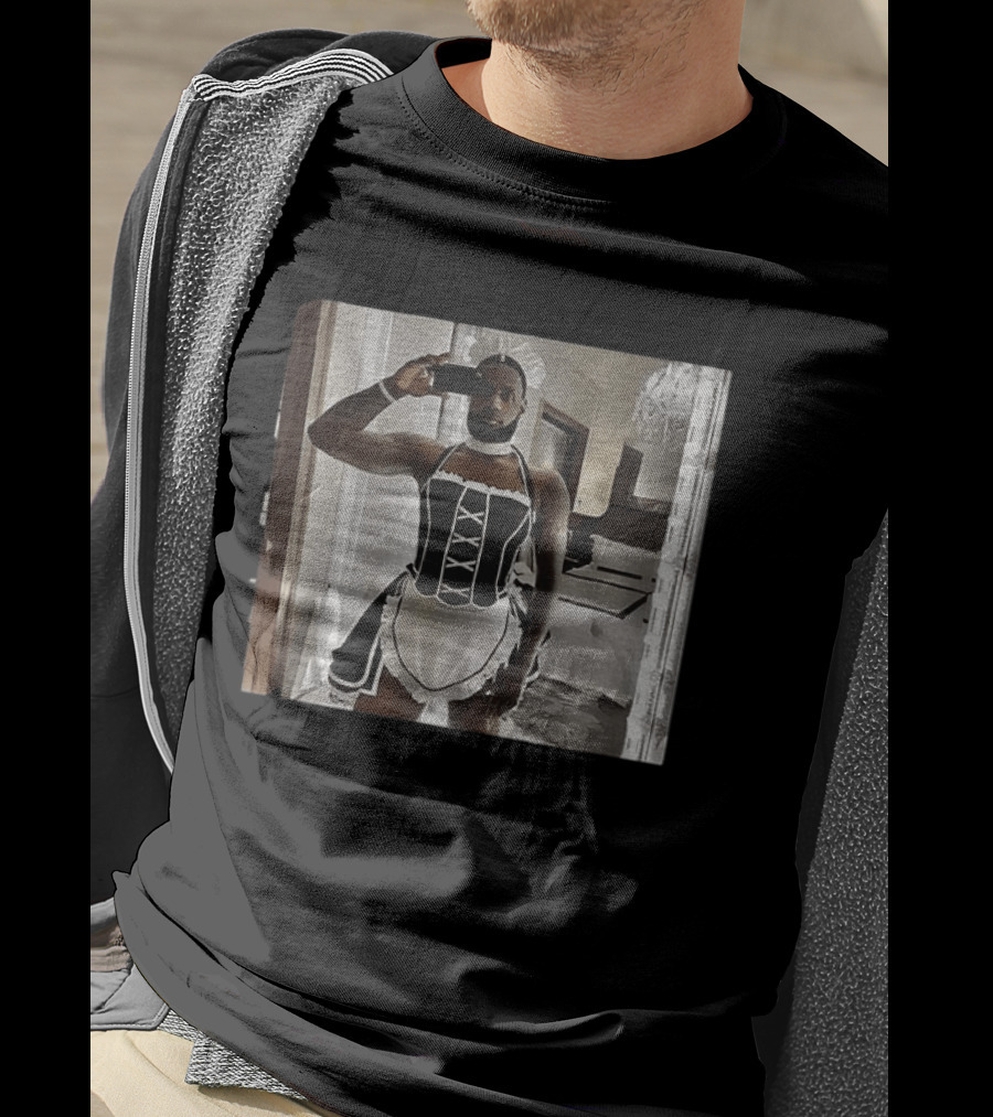 LeBron James Maid Costume Selfie T-Shirt