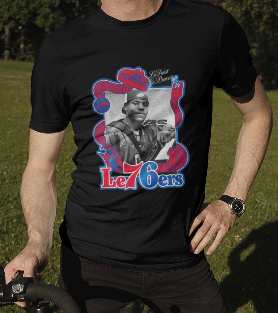 LeTrust LeProcess LeBron James Le76ers Snake Motif T-Shirt