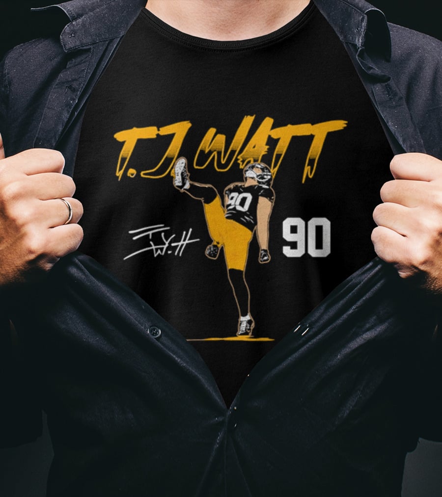 T.J. Watt 90 High Kick Celebration Football Player T-Shirt