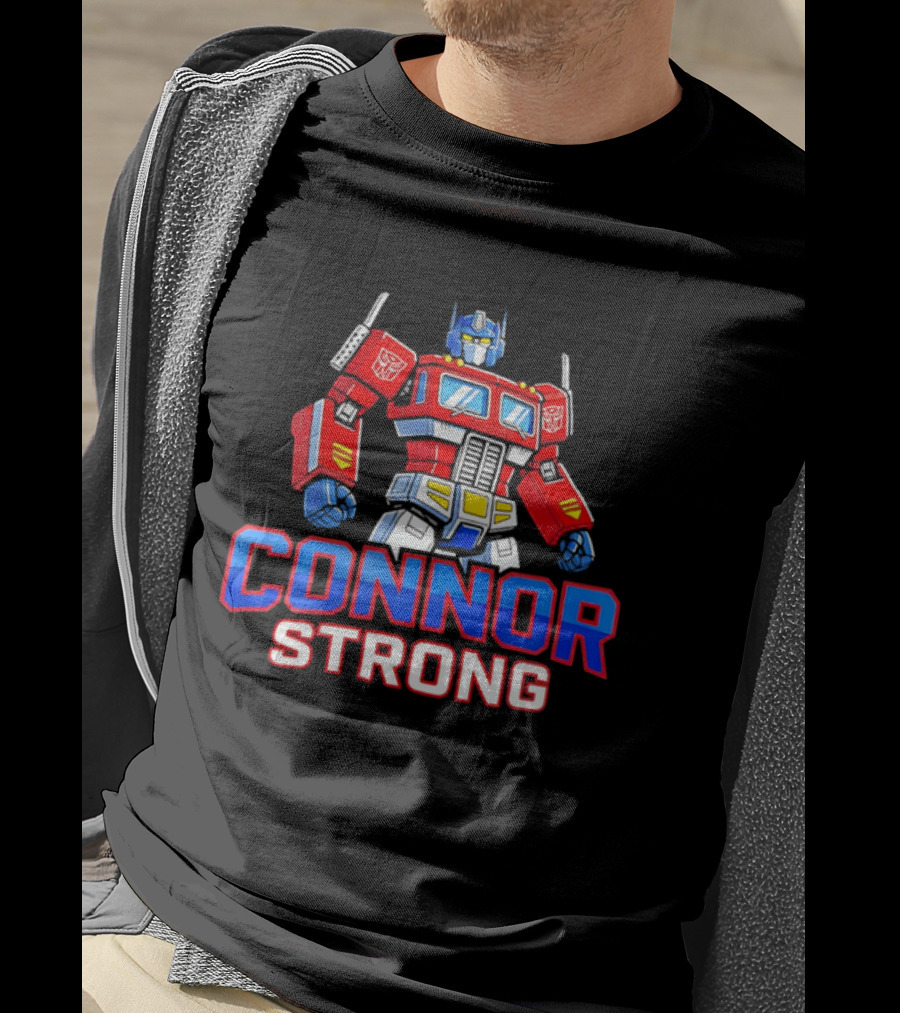 Connor Strong Transformers Optimus Prime Robot Cartoon T-Shirt